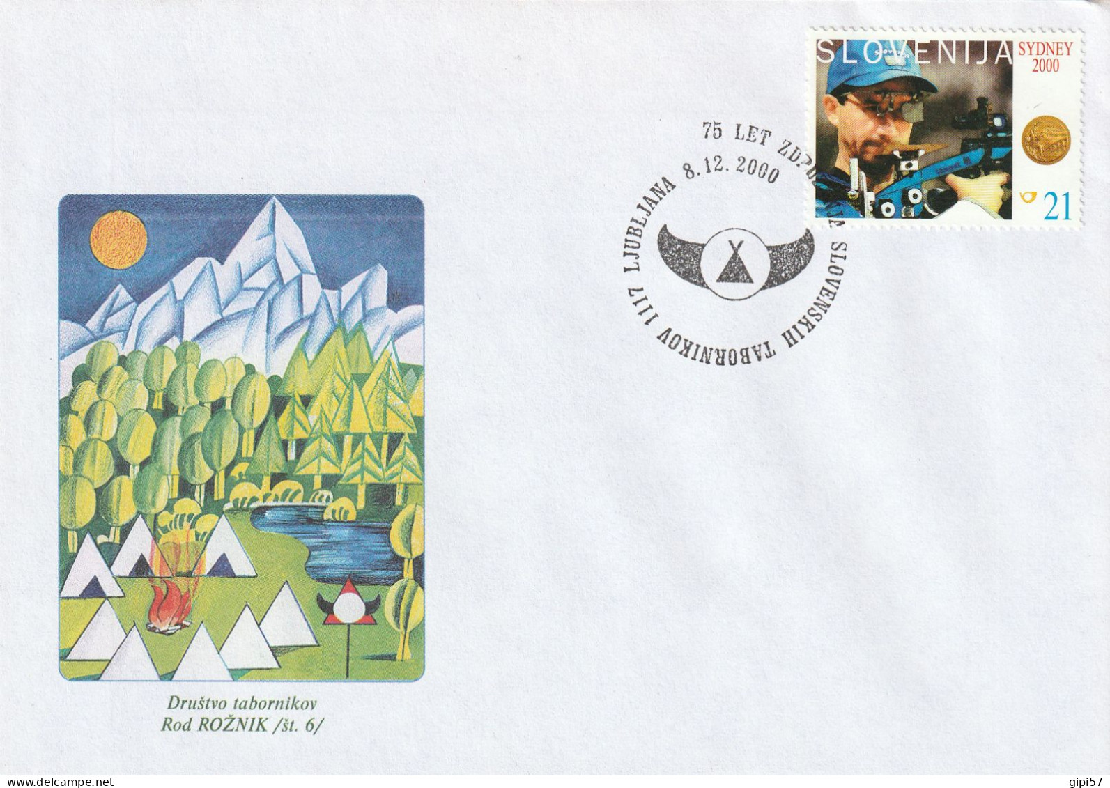 SCOUT SLOVENIA 2000 - FDC 75. SCOUT ASSOCIATION. SPECIAL CANCEL LJUBLJANA - Slowenien