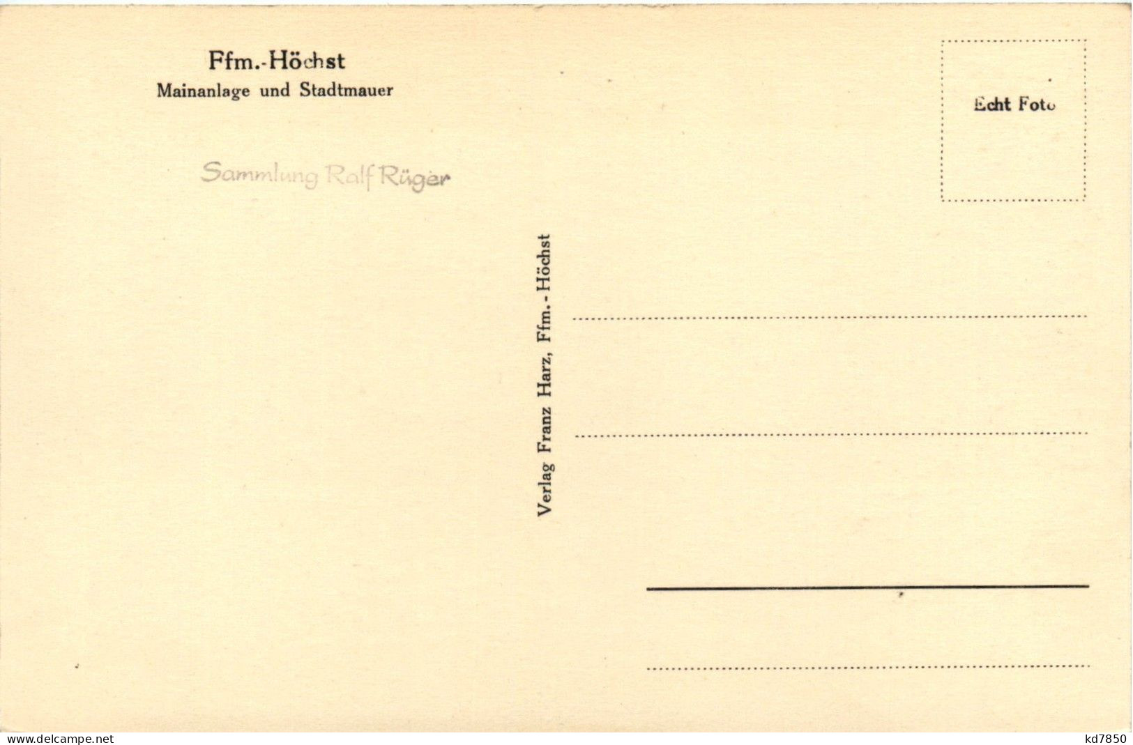 Fankfurt - Höchst - Frankfurt A. Main