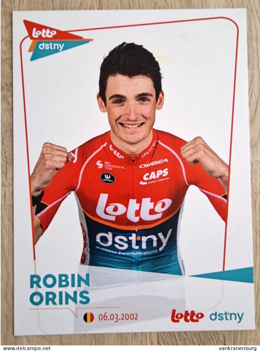Card Robin Orins - Team Lotto-Dstny Development - 2024 - Cycling - Cyclisme - Ciclismo - Wielrennen - Cyclisme