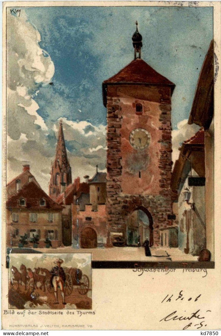 Gruss Aus Freiburg - Litho - Freiburg I. Br.