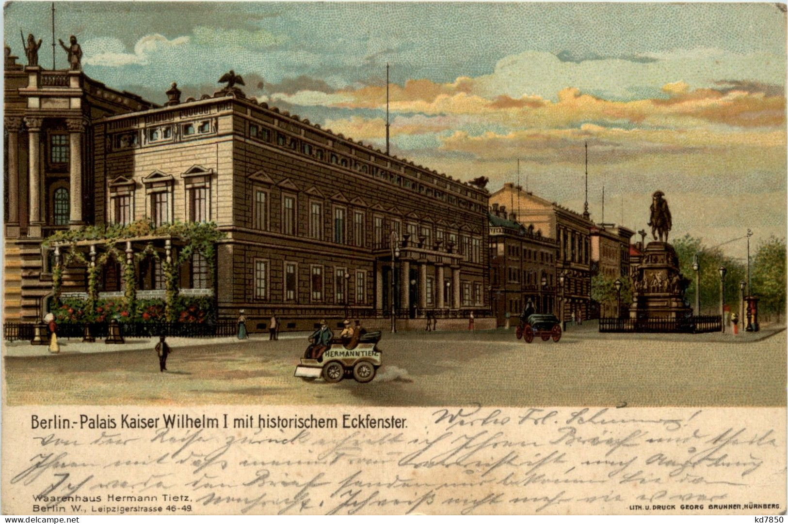 Berlin - Palais Kaiser Wilhelm I - Litho - Sonstige & Ohne Zuordnung