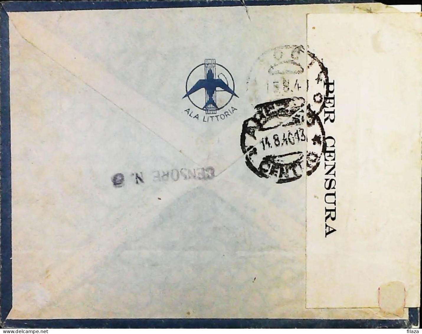 ITALIA - COLONIE -  SOMALIA Lettera Da MOGADISCIO Del 1940. ANNULLO AZZURRO- S6208 - Somalia