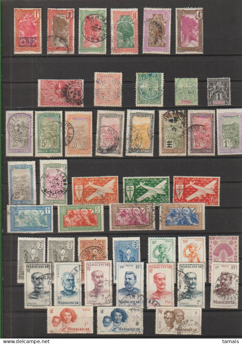 Madagascar Lot De 45 Timbres Différents (lot 4) - Used Stamps