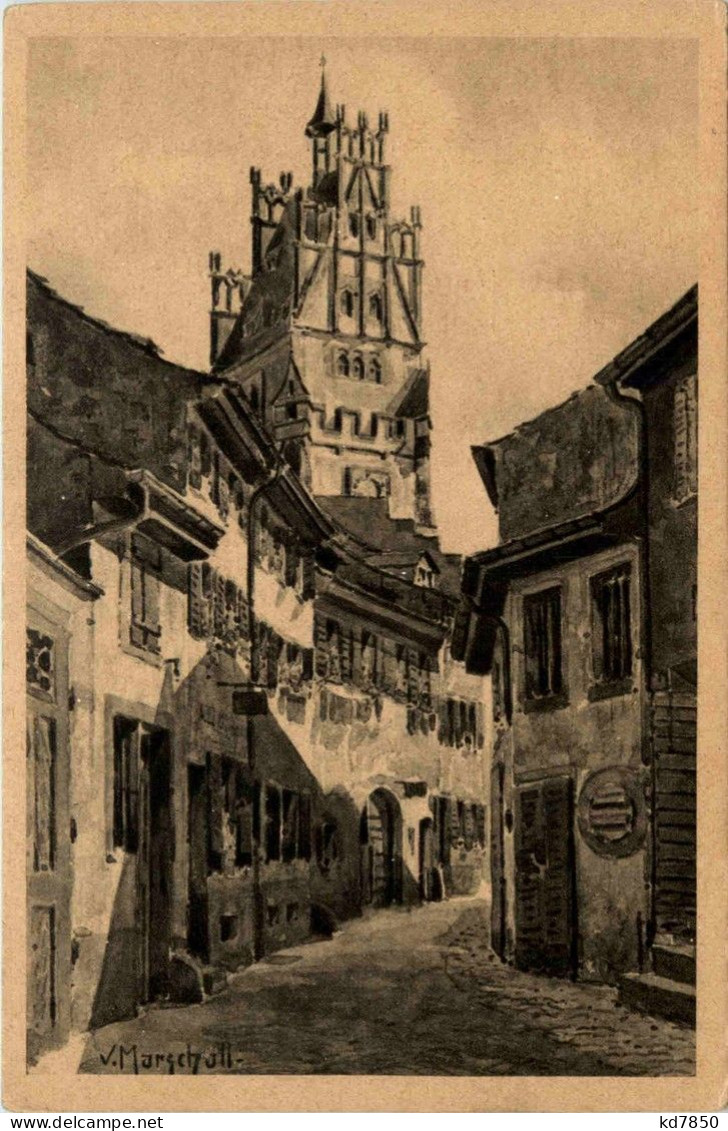 Freiburg - Künstlerkarte V. Marshall - Freiburg I. Br.