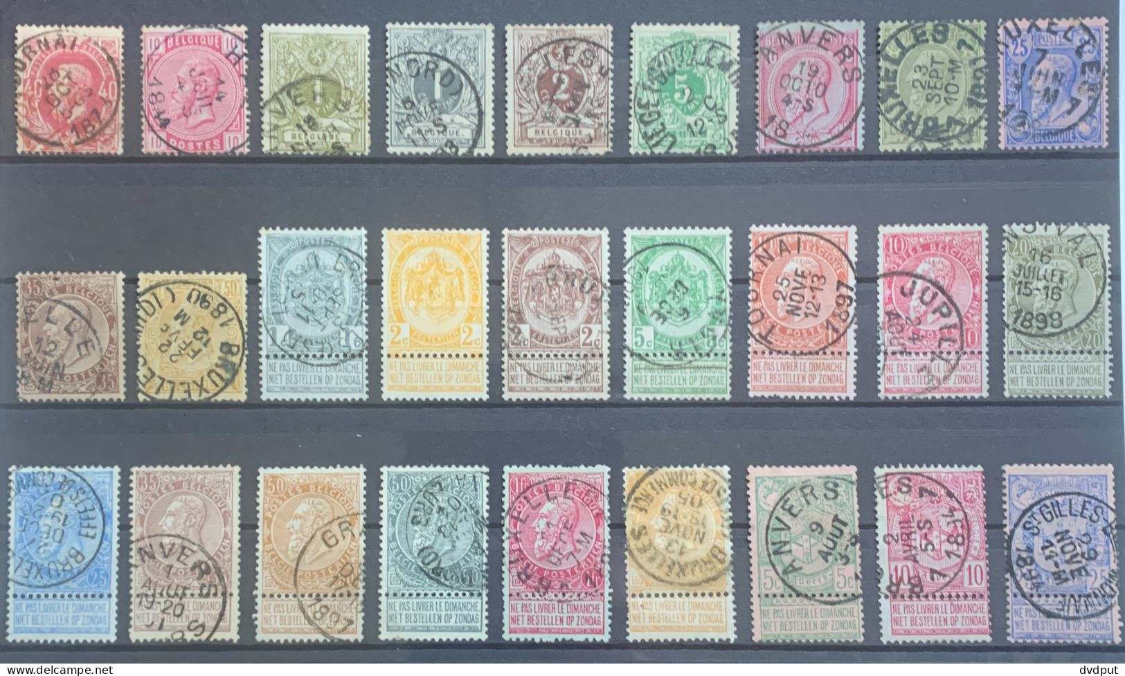 België, 1869-94, Samenstelling Klassieke Zegels Tss OBP 24 En 70, OBP 92€ - Collections