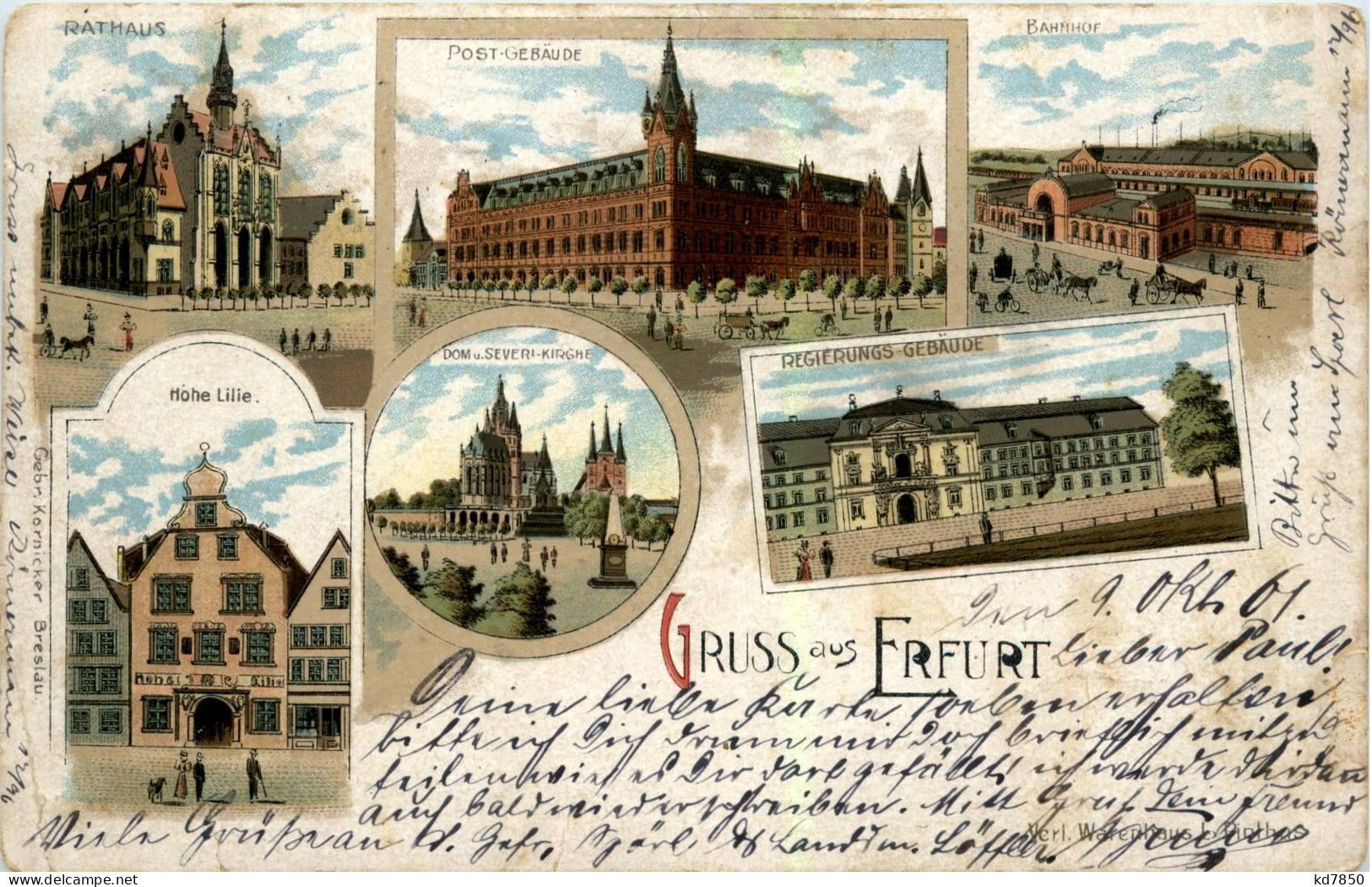 Gruss Aus Erfurt - Litho - Erfurt