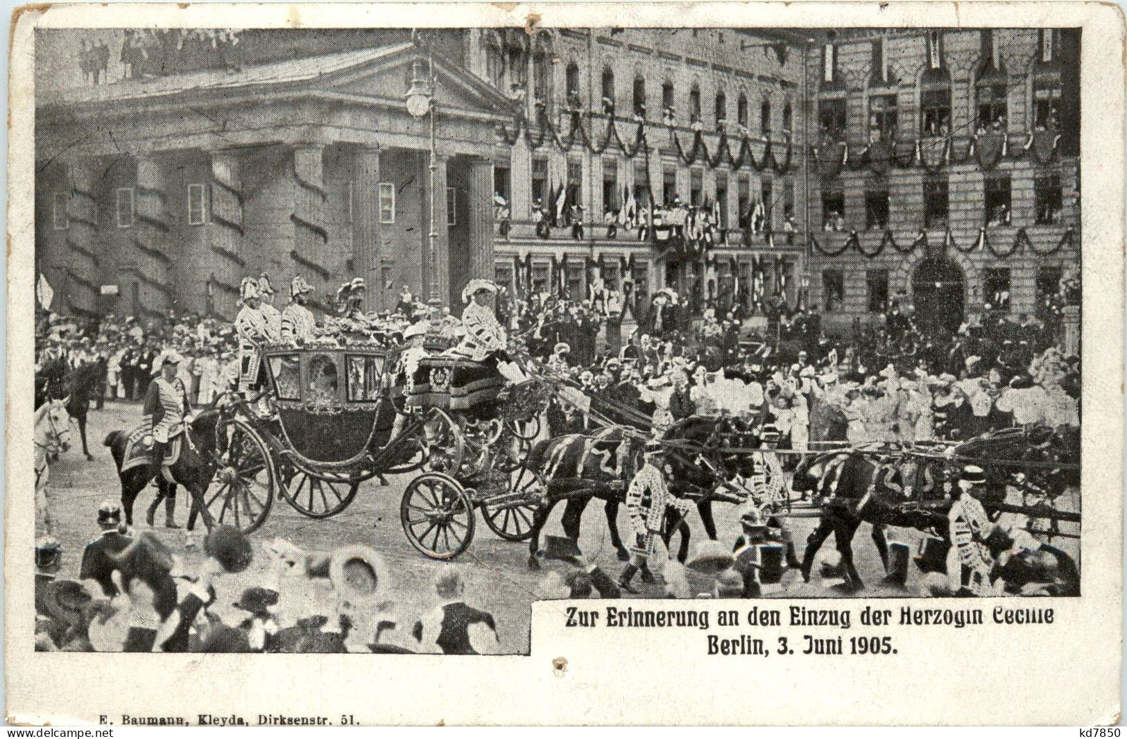 Einzug Der Herzogin Cecilie In Berlin - Royal Families