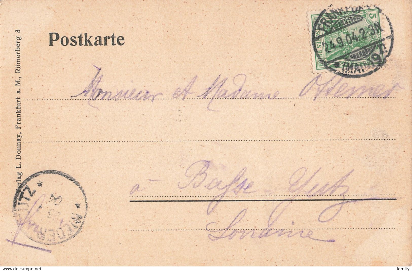 Allemagne Frankfurt Francfort CPA + Timbre Reich Cachet 1904 Opernhaus - Frankfurt A. D. Oder