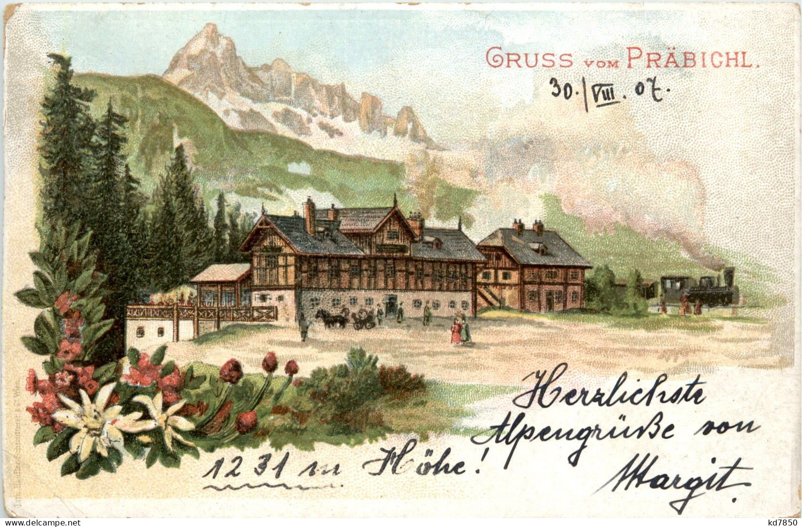 Gruss Vom Präbichl - Litho - Leoben