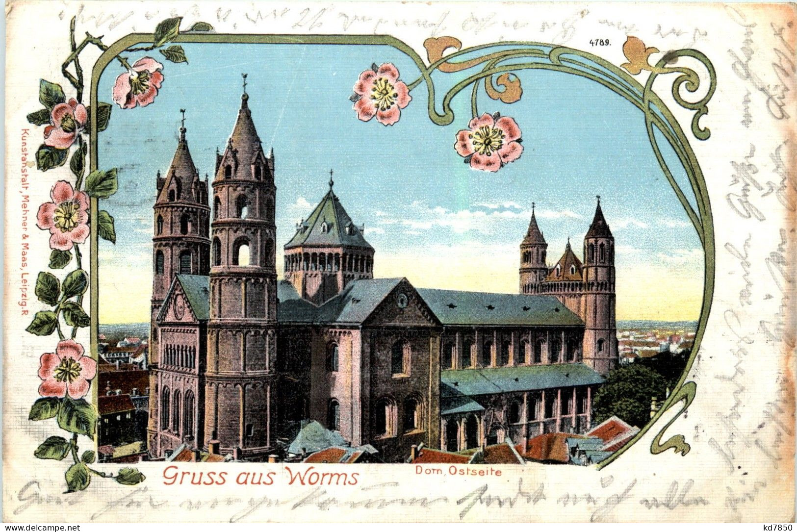 Gruss Aus Worms - Litho - Worms