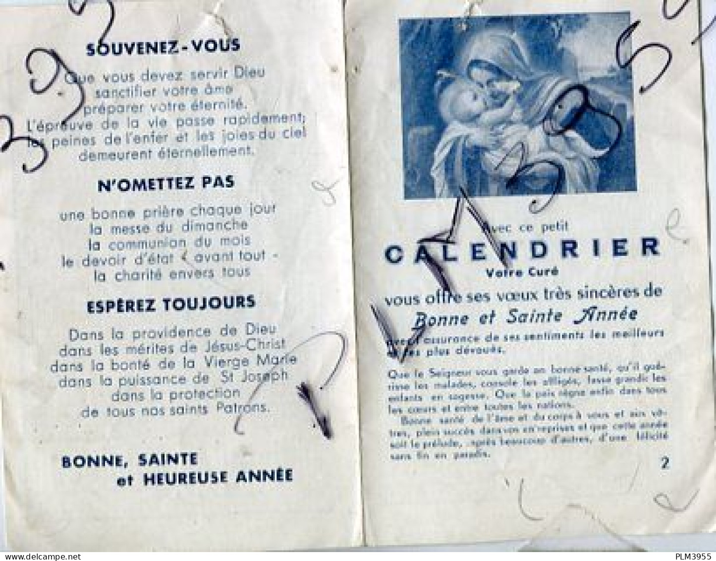 7 calendriers 1948 1952 1911 1977 1950 1949 1912 Bernadette Nevers stoffel Boymond Georges Rives Confiseur chocolatier L