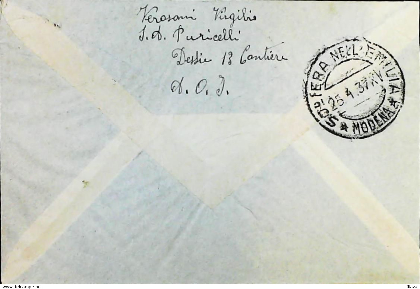 ITALIA - COLONIE ERITREA Lettera Da DESSIE' 1937  - S6412 - Eritrea