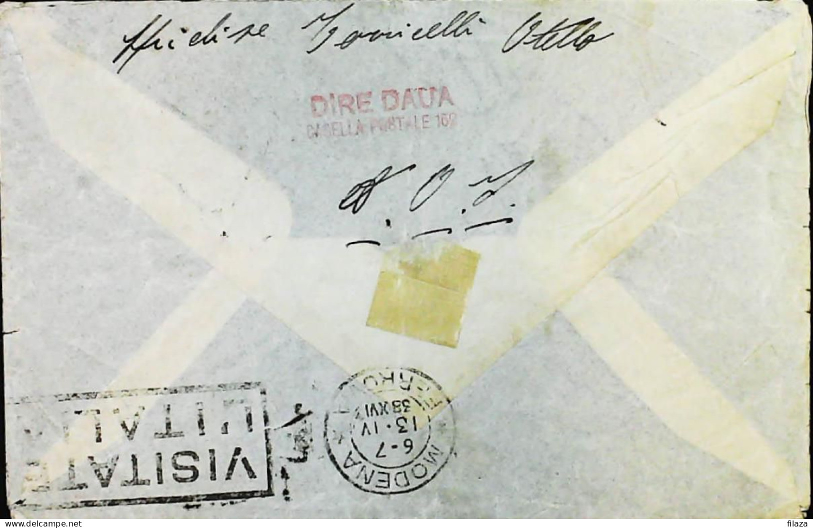 ITALIA - COLONIE ERITREA Lettera Da HADAMA 1938  - S6425 - Erythrée