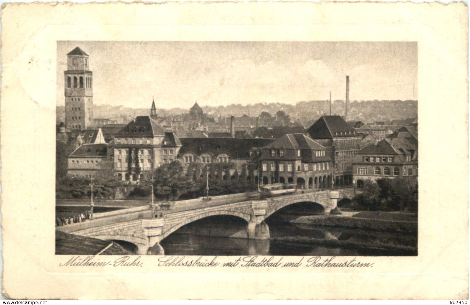 Mülheim Ruhr - Schlossbrücke Mit Stadtbad - Muelheim A. D. Ruhr