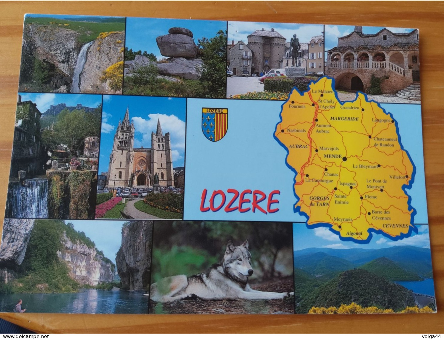 48 - LA LOZERE -  Carte Géographique - Contour Du Département Avec Multivues - Landkarten