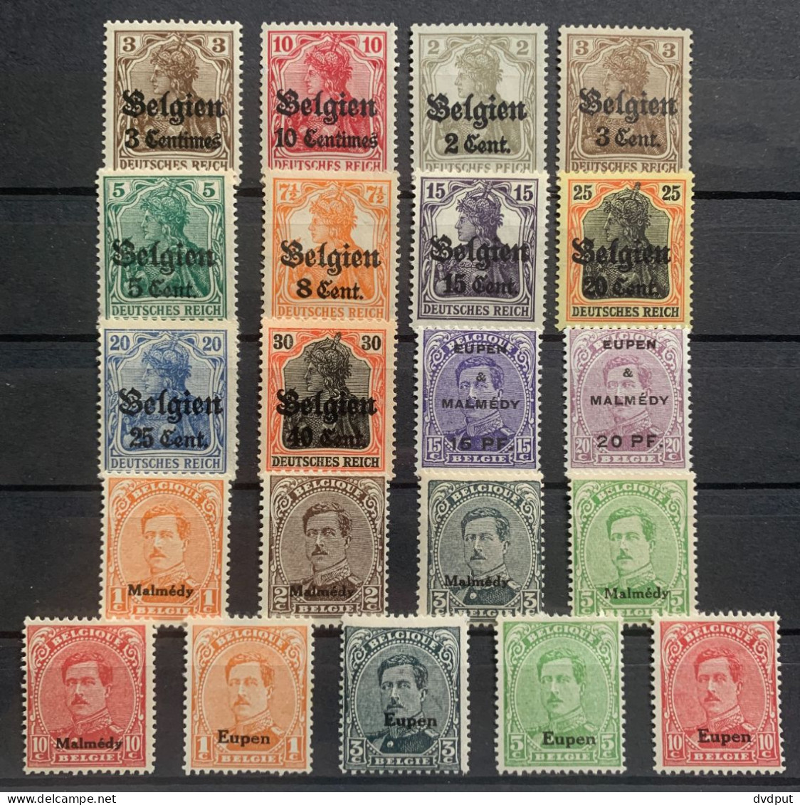 België, 1914-20, Samenstelling OC Zegels, Postfris **, OBP 18.35€ - Sammlungen