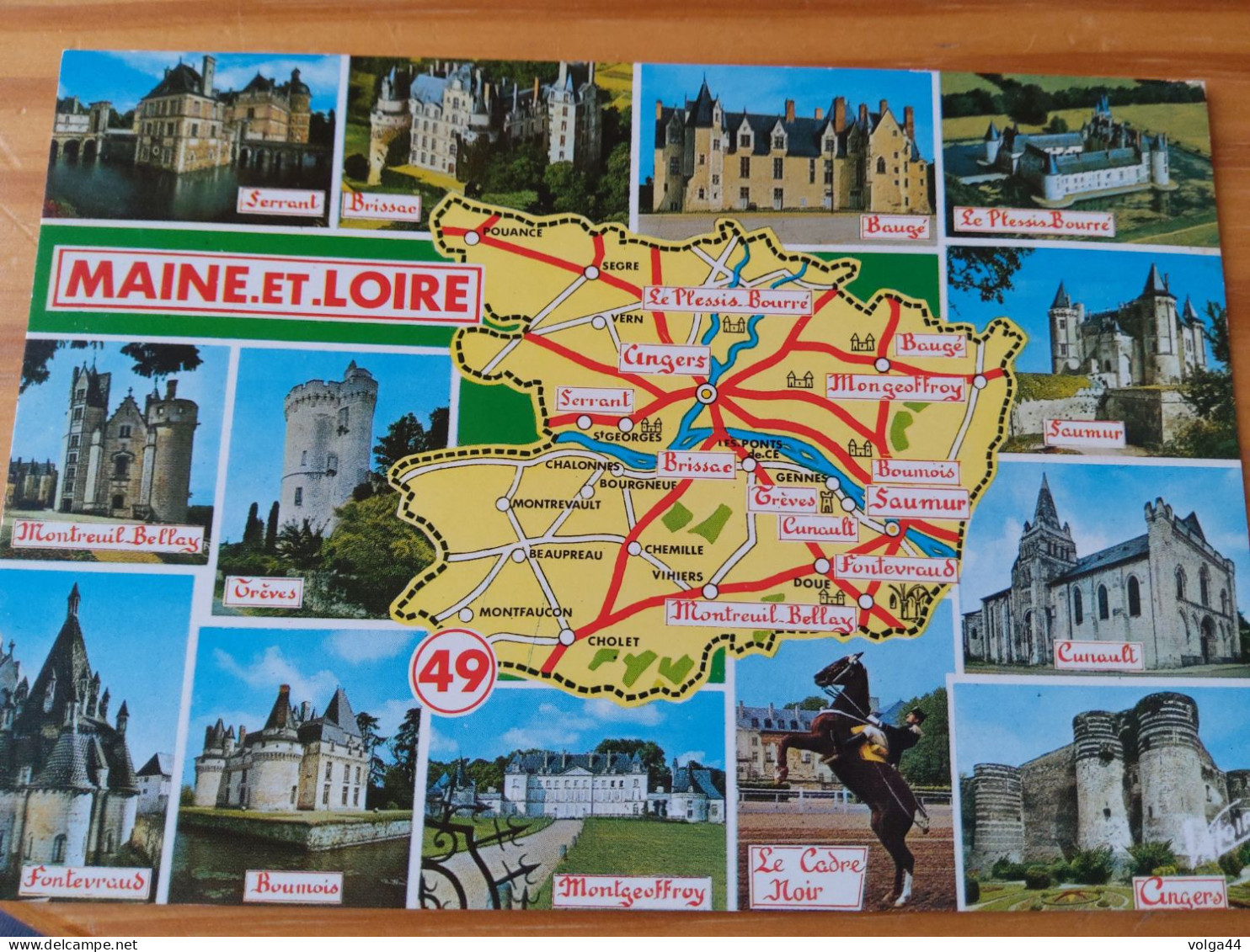 49 - LE MAINE ET LOIRE-  Carte Géographique - Contour Du Département Avec Multivues - Landkaarten