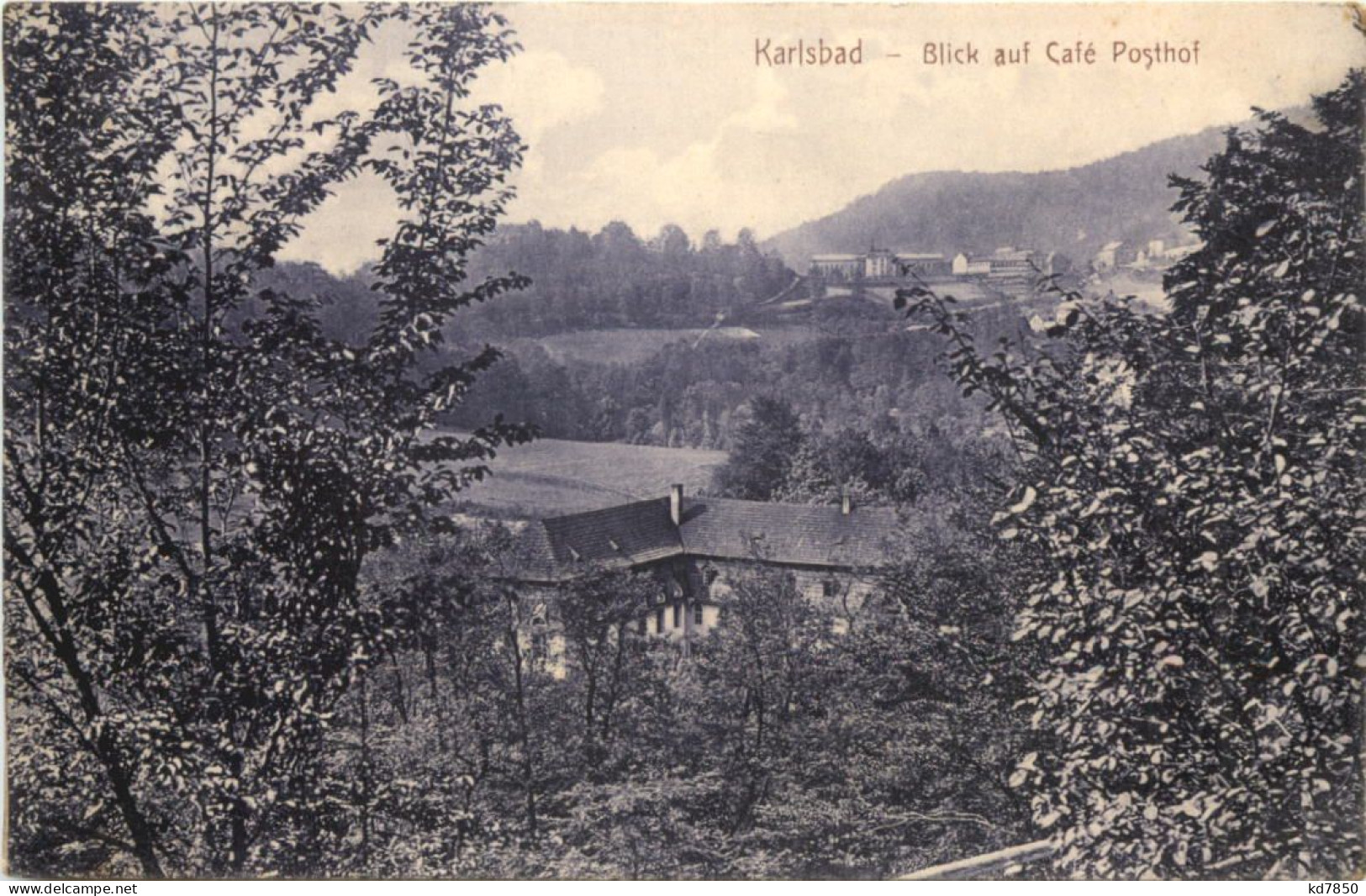 Karlsbad - Blick Auf Cafe Posthof - Böhmen Und Mähren