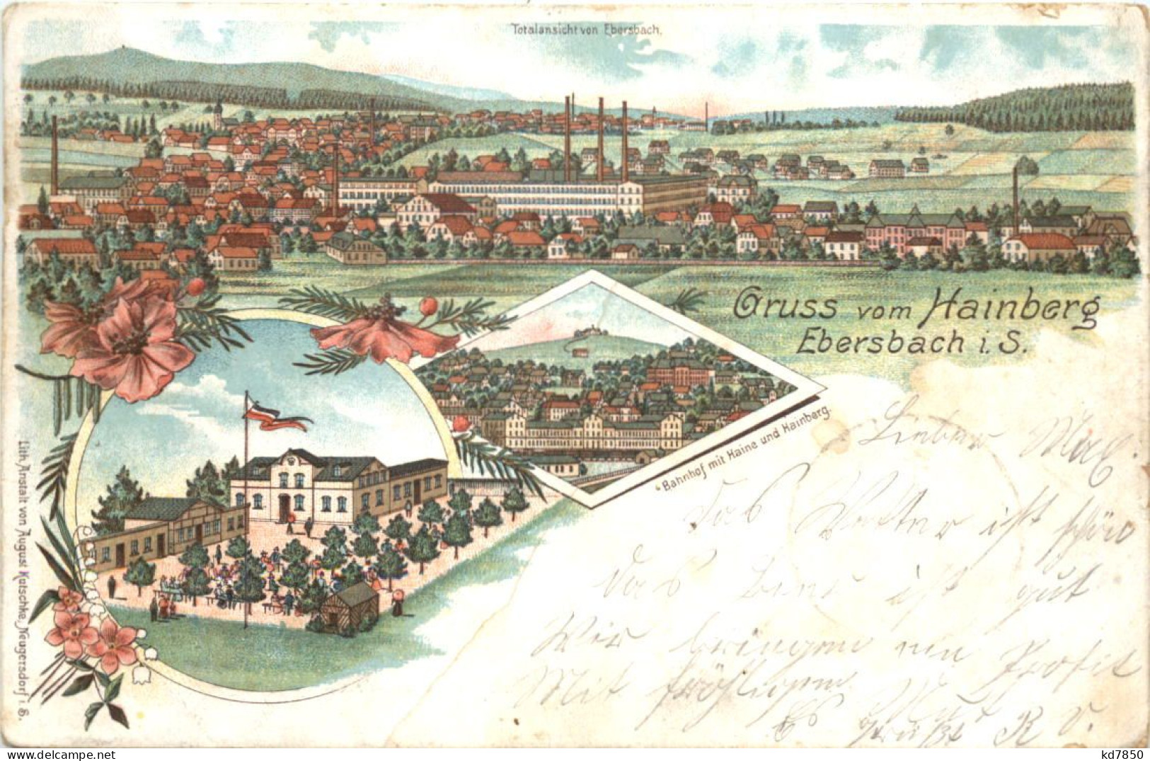 Ebersbach Oberlausitz - Gruss Vom Hainberg - Litho - Ebersbach (Löbau/Zittau)