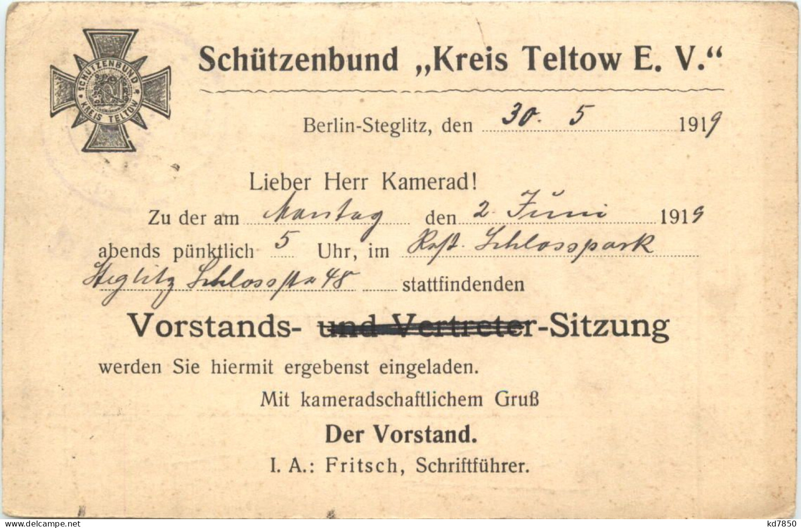 Berlin-Steglitz - Schützenbund Kreis Teltow - Steglitz