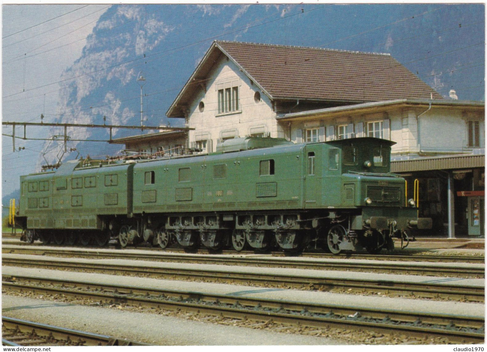 TEMATICA - SVIZZERA -  CARTOLINA - FERROVIA - Locomotiva Doppia Ae 8/14 11801, SLM/BBC 1931 Delle Ferrovie Federali Sviz - Otros & Sin Clasificación