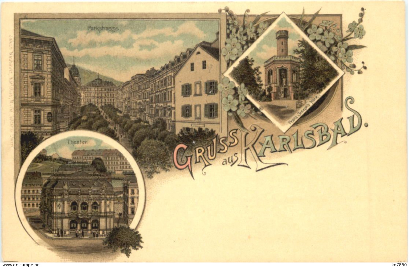 Gruss Aus Karlsbad - Litho - Bohemen En Moravië