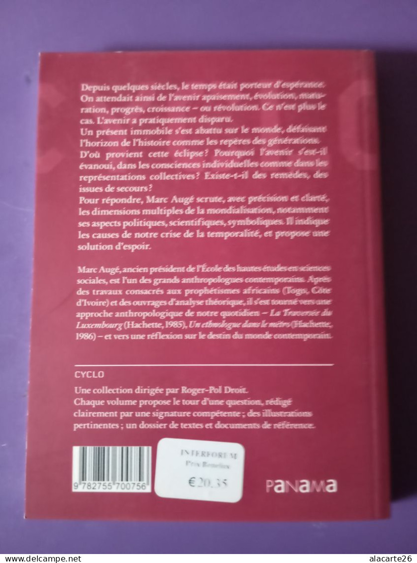 OU EST PASSE L'AVENIR ? / MARC AUGE - Sociologie