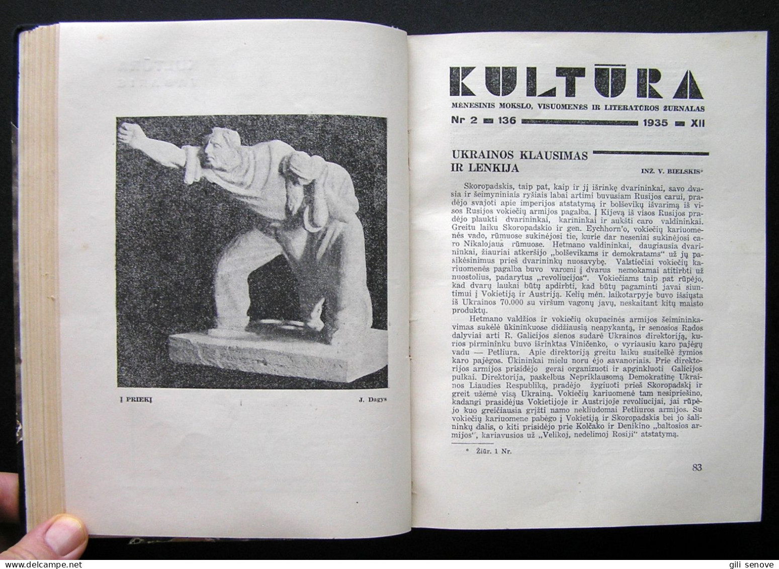 Lithuanian Magazine / Kultūra No. 1-12 1935 Complete - General Issues