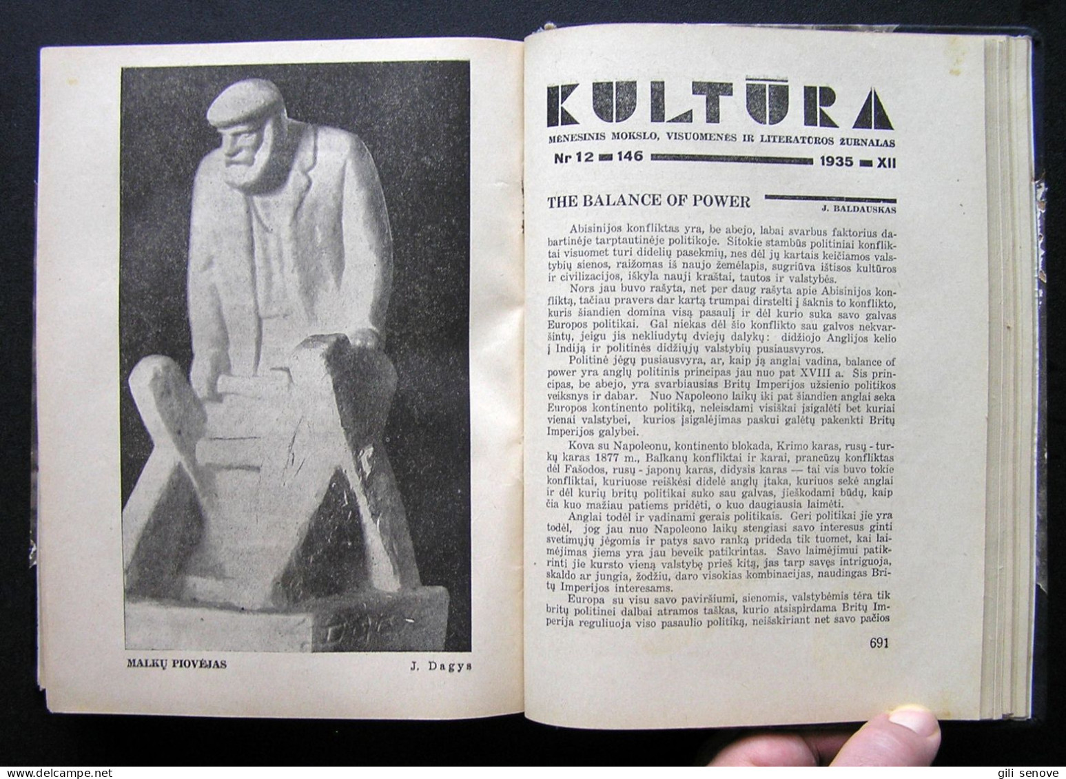 Lithuanian Magazine / Kultūra No. 1-12 1935 Complete - General Issues