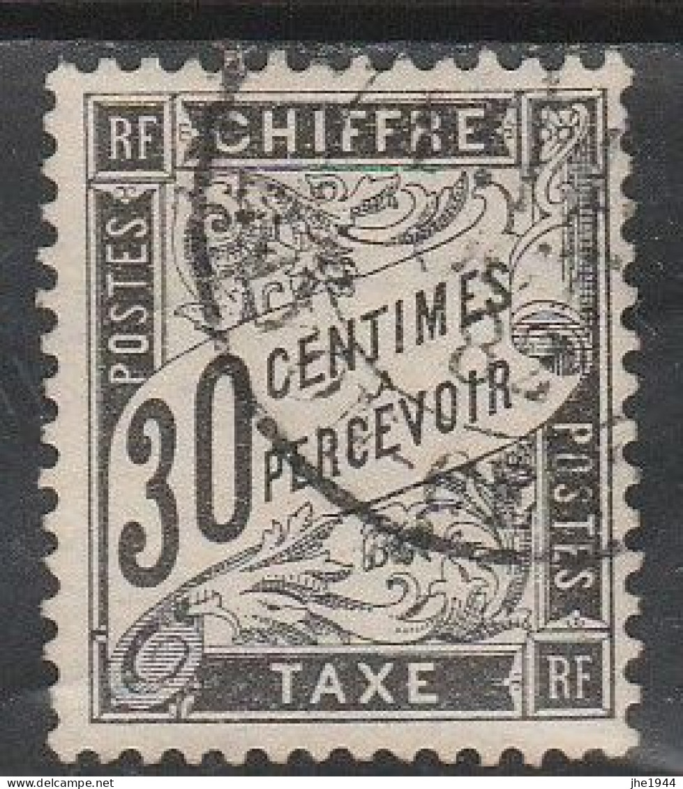 France Taxe N° 18 Noir 30 C - 1859-1959 Afgestempeld