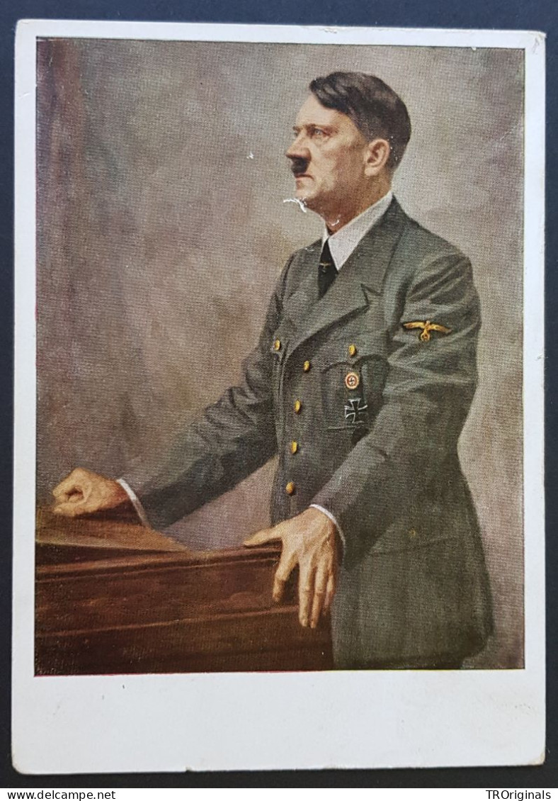 GERMANY THIRD 3rd REICH NSDAP ORIGINAL PROPAGANDA POSTCARD HITLER - Guerre 1939-45