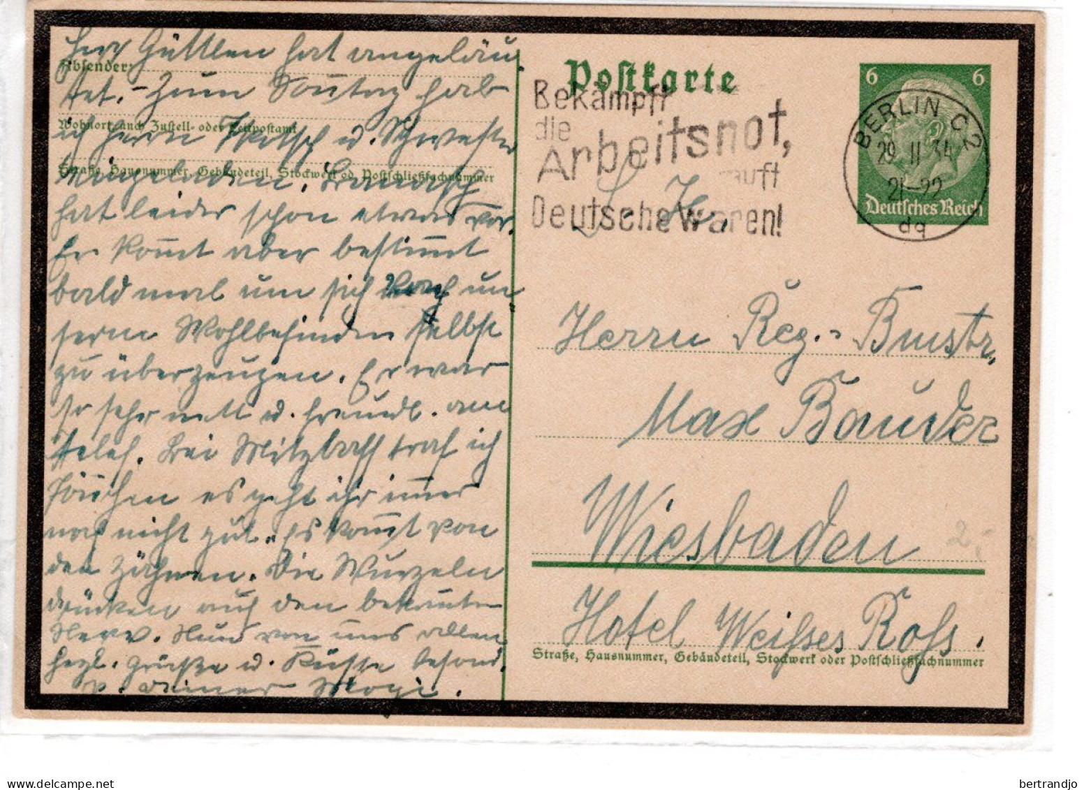 Entier De Berlin - Briefkaarten