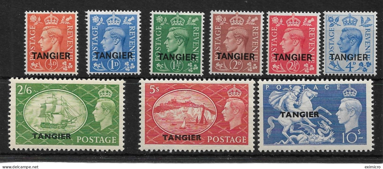 MOROCCO AGENCIES (TANGIER) 1950 - 1951 SET SG 280/288 LIGHTLY MOUNTED MINT Cat £70 - Morocco Agencies / Tangier (...-1958)