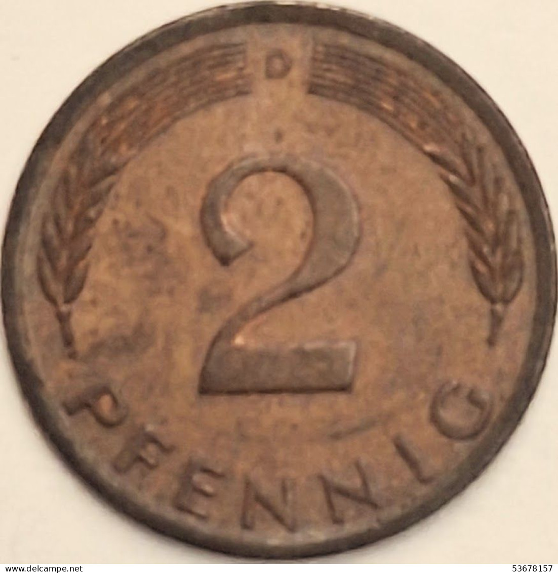Germany Federal Republic - 2 Pfennig 1973 D, KM# 106a (#4521) - 2 Pfennig