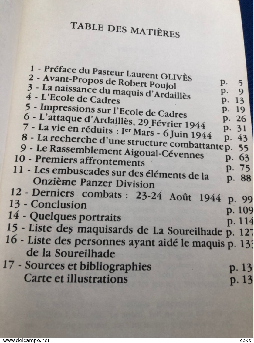 Le Maquis D'Ardaillès Et Sa Part Dans Le Rassemblement Aigoual-Cévennes - Guerra 1939-45