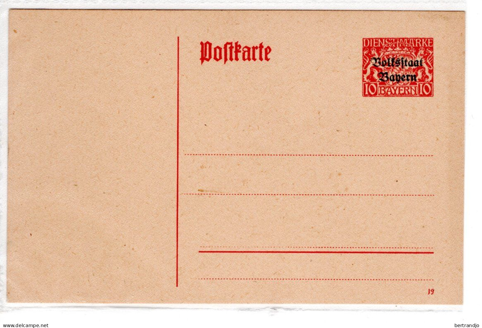 Entier De Bayern - Enteros Postales