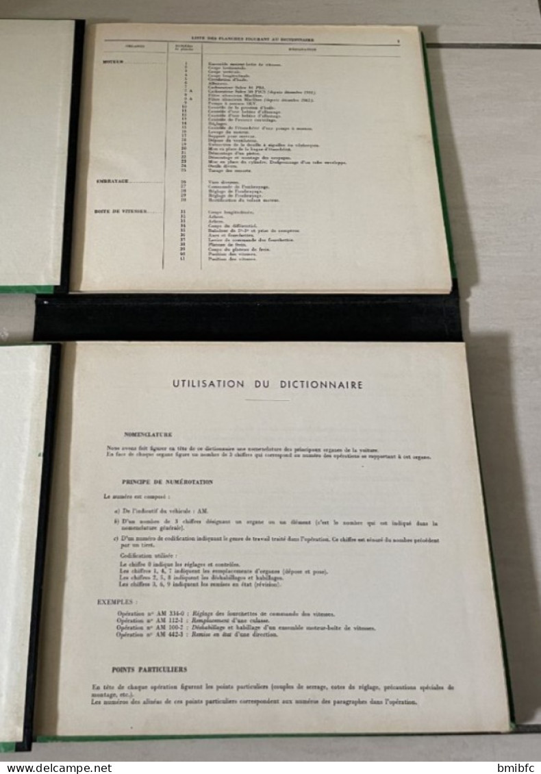 Citroën - Dictionnaire De Réparations 3 Cv AM, N°490 - Edition 1962  - Planches Et Textes - Auto