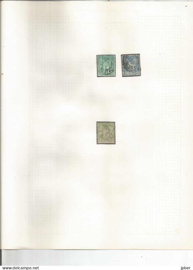 France - Sage - Etude des cachets "Imprimés" des bureaux de Paris - 265 timbres