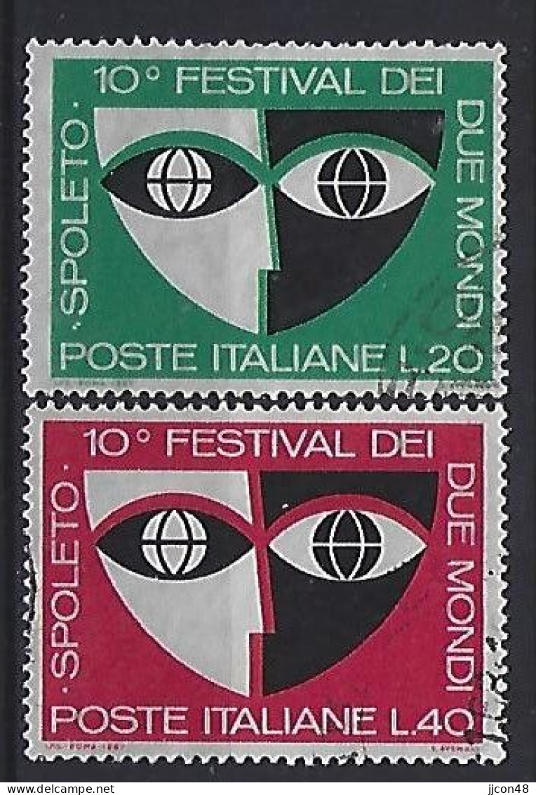 Italy 1967  Festspiele Der Zwei Welten In Spoleto (o) Mi.1235-1236 - 1961-70: Afgestempeld