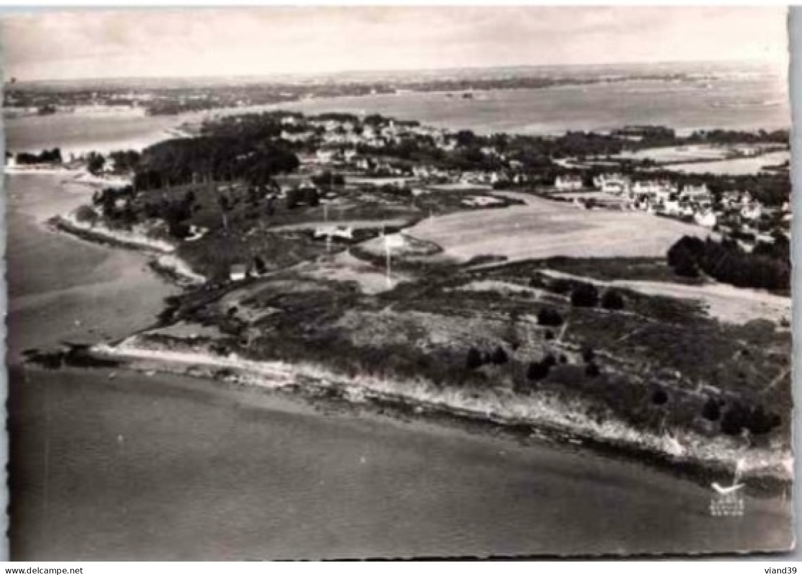 ILE Aux MOINES. -  Vue Générale De L'île.     En Avion.        Non Circulée.  Année 1959 - Ile Aux Moines