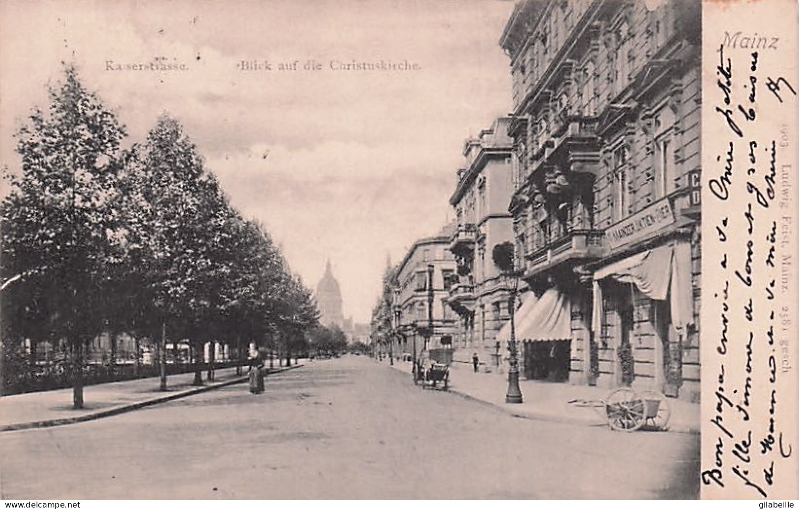 MAINZ - Kaiserstrasse - Blick Auf Die Christuskirche - 1903 - Mainz