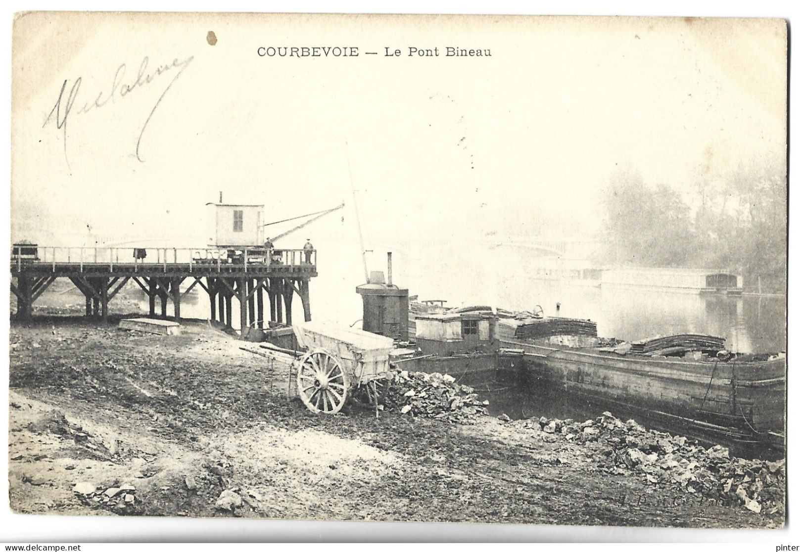 COURBEVOIE - Le Pont Bineau - PENICHE - Courbevoie