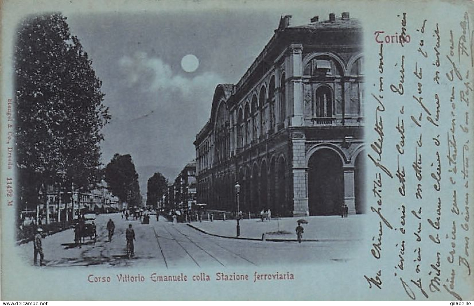 TORINO - Corso Vittorio Emanuele Colla Stazione Ferroviaria - 1900 - Other & Unclassified