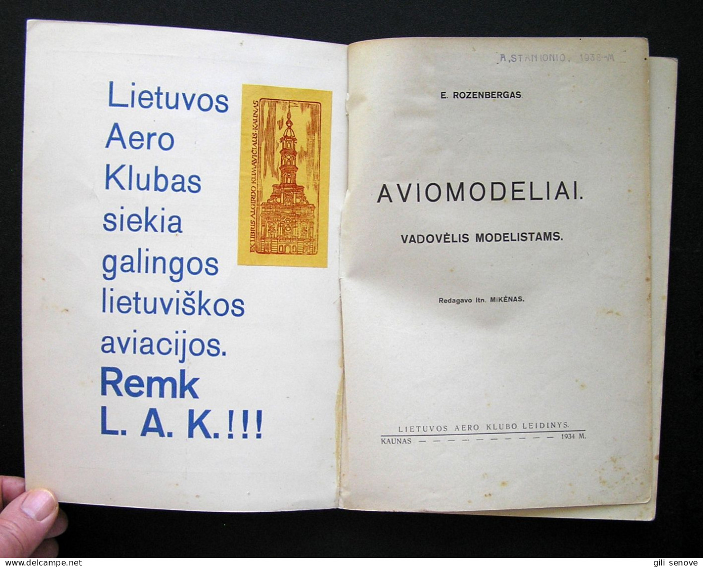Lithuanian Book / Aviomodeliai 1934 - Livres Anciens