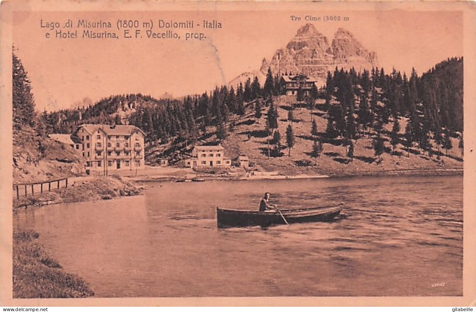 Lago Di Misurina  - Dolomiti - Italia E Hotel Misurina - 1911 - Belluno