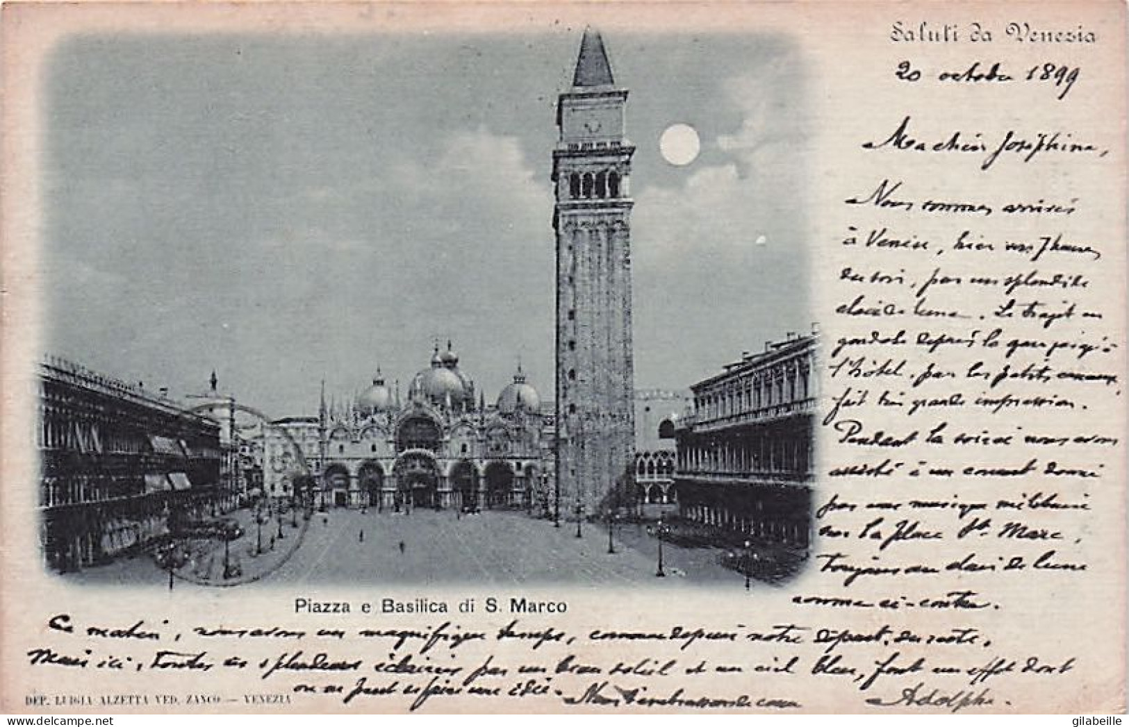 VENEZIA  - Piazza E Basalica Di S Marco - 1899 - Venezia (Venedig)
