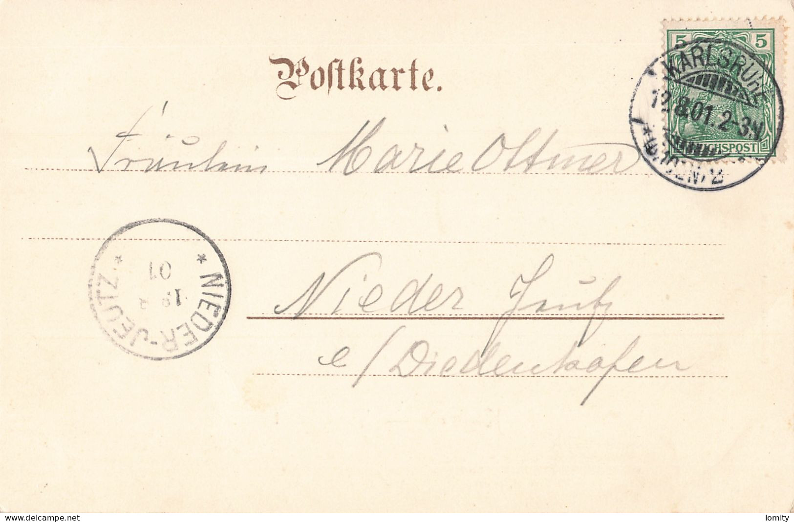 Allemagne Karlsruhe Totalansicht CPA Timbre Reich Cachet 1901 - Karlsruhe