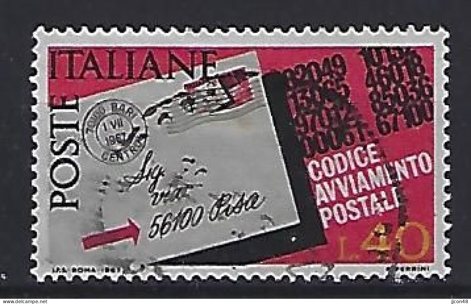 Italy 1967  Einfuhrunf Der Postleitzahlen (o) Mi.1239 - 1961-70: Used