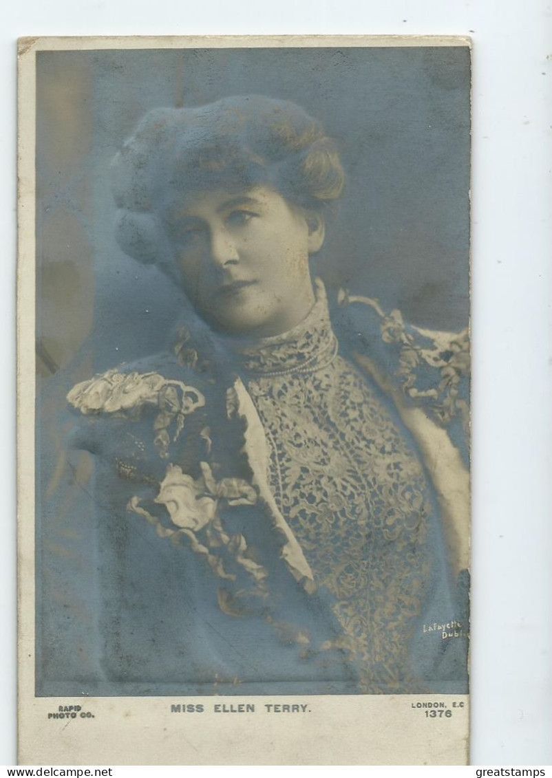 Postcard Bas Relief Type  Cameo Rapid Photo-card Posted 1904 Miss Ellen Terry Cut Down? - Dance