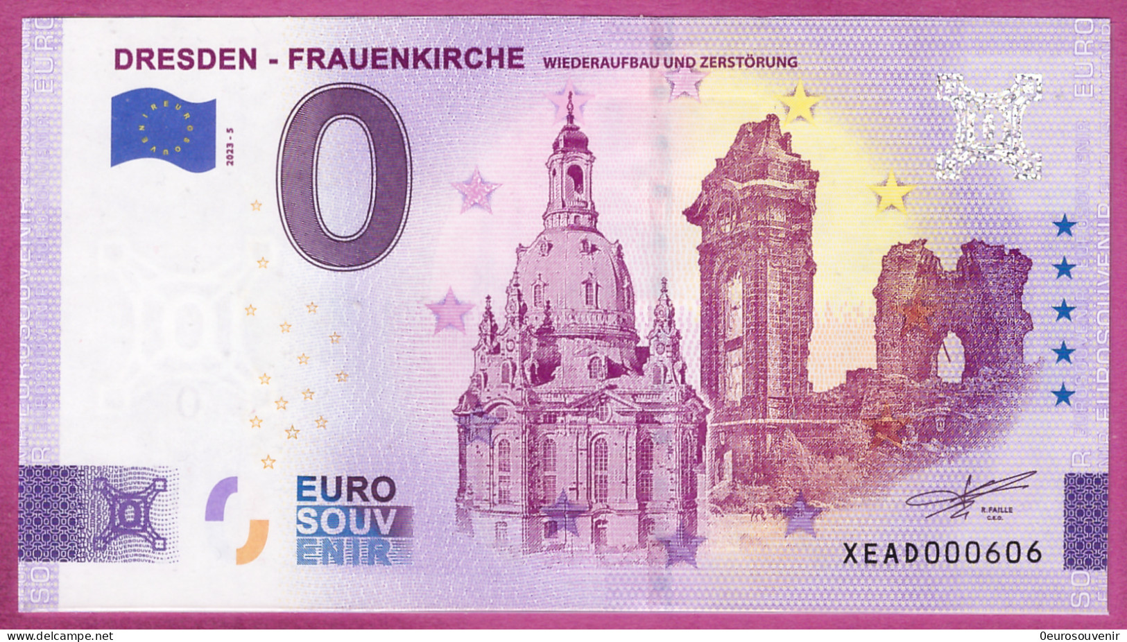 0-Euro XEAD 2023-5 DRESDEN - FRAUENKIRCHE - WIEDERAUFBAU UND ZERSTÖRUNG - Private Proofs / Unofficial